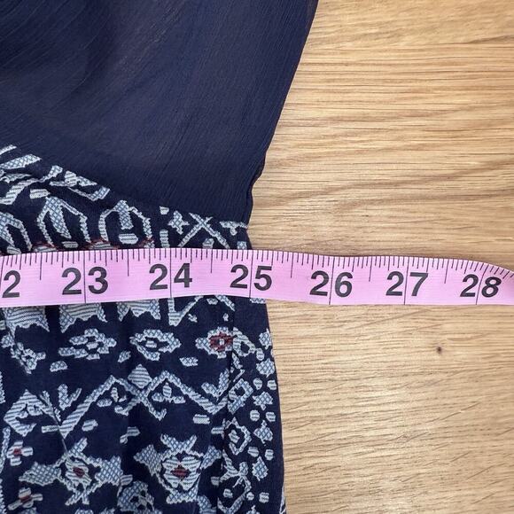 Lucky Brand Blouse Top Womens Plus Size 3X Blue Print Western Boho Peasant NWT - Picture 8 of 9